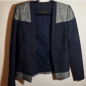 BCBG Maxazria collarless blazer
